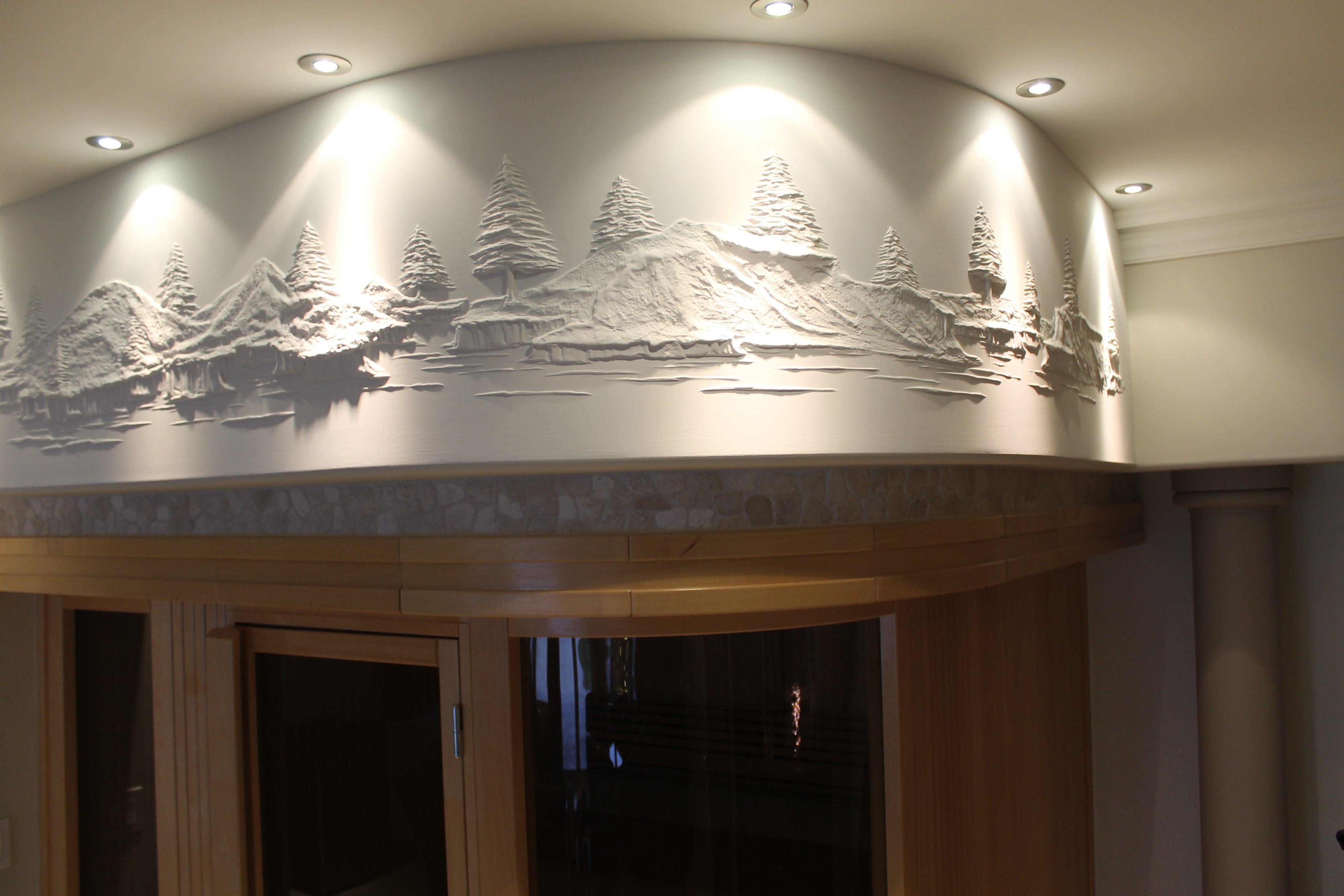 Bernie Mitchell creates custom sculptures out of drywall compound and Trim-Tex products. Bernie Mitchell creates custom sculptures out of drywall compound and Trim-Tex products.