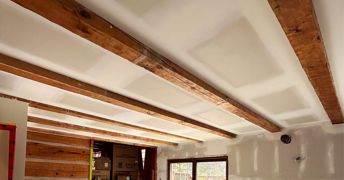How to Finish Drywall Around Exposed Beam Ceilings | Trim-Tex