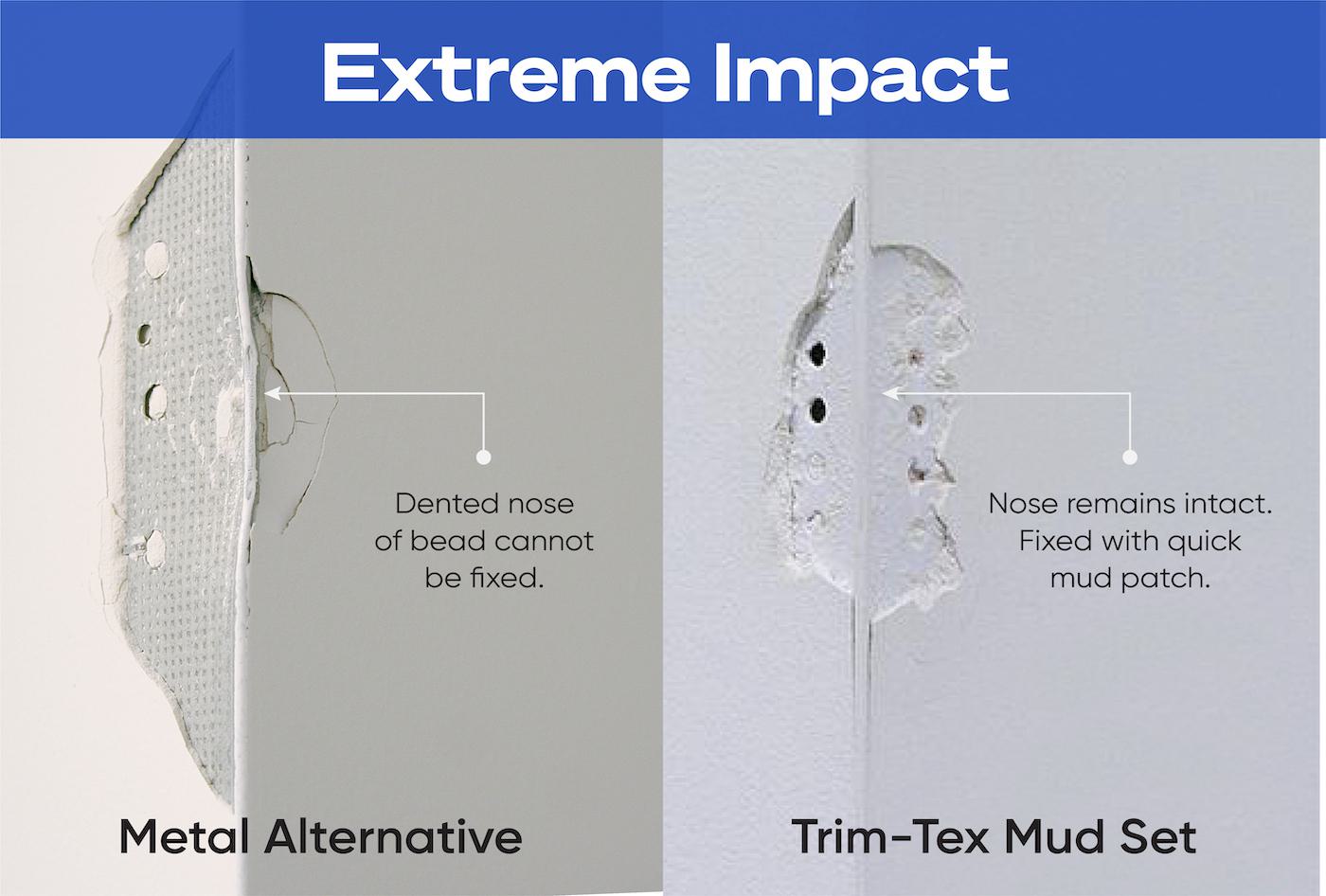 comparing vinyl corner bead installation methods - extreme impact 1
