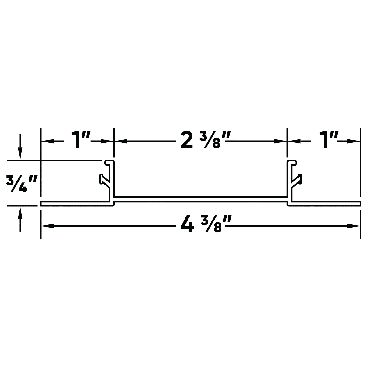 549 75 25 Clog free Continuous Soffit Vent for Stucco 2 3 8 Tech Spec