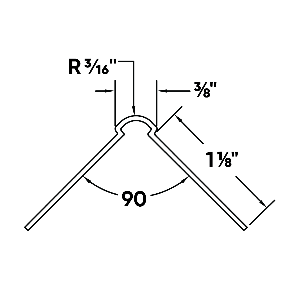 Small Bullnose Corner Bead Tech Spec